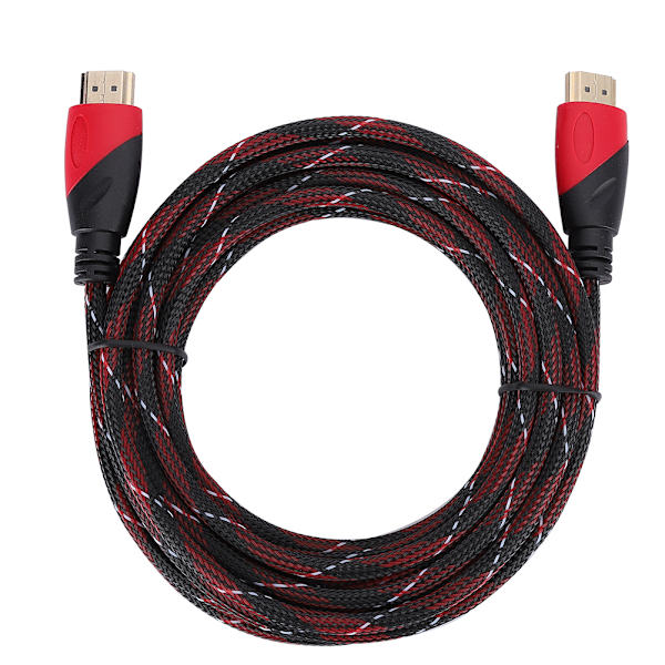 5m/16.40ft højhastigheds HDMI 1080P HD nylonkabel guldbelagt forbindelse til Ethernet digitalkabel