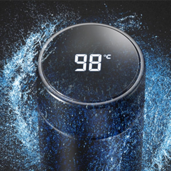 Smart Vattenflaska För Utomhusaktiviteter, Vakuumisolerad Tumbler Med Långvarigt Batteri, Temperaturdisplay För Resor, Arbete Och Skola, 18Oz