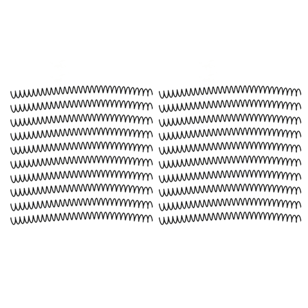 20 st spiralbindningsfjädrar med stor kapacitet, ryggkam, 30 hål, 13 mm diameter, svart
