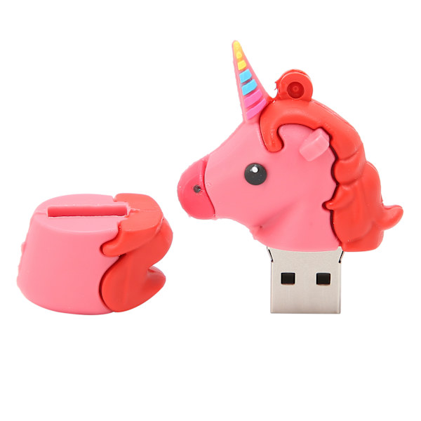 USB 2.0 -muistitikku, vaaleanpunainen, sarjakuvahahmo, tietojen tallennustyökalu, käytännöllinen lahja perheelle ja ystäville