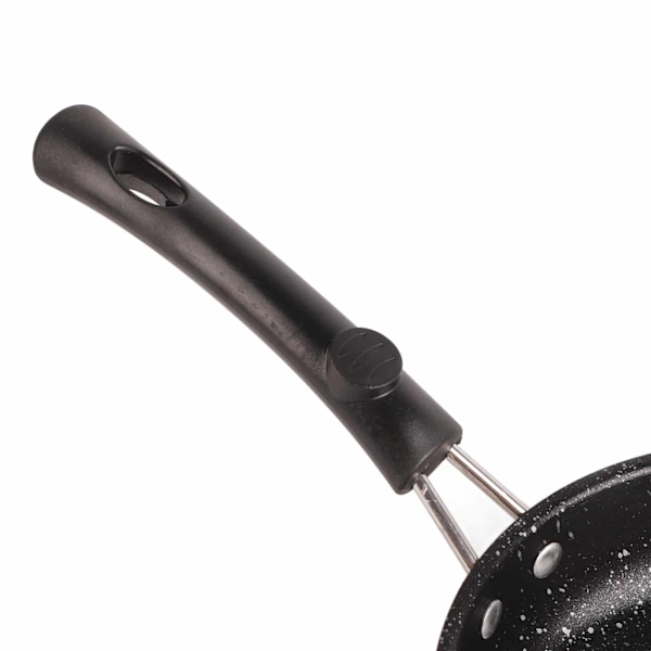 Stegepande i rustfrit stål med ergonomisk håndtag, hurtig og jævn varmeledning, non-stick stegepande til bacon, bøf og løg
