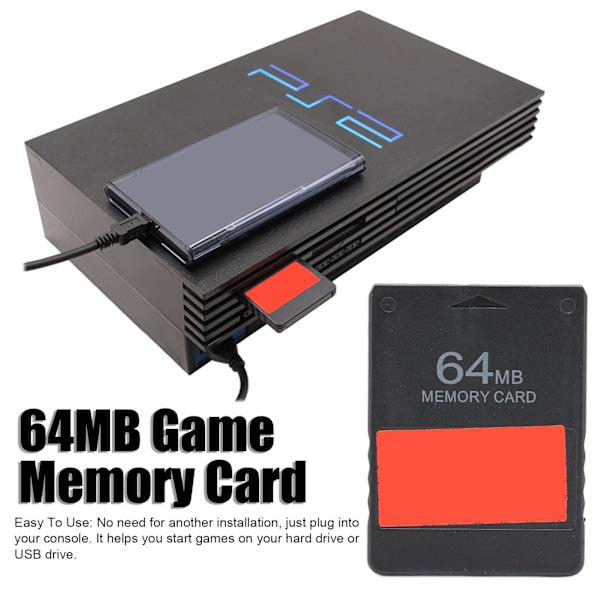 Hukommelseskort til PS2 64MB High Speed Game Memory Card til FMCB V1.966 USB-spil til PS2