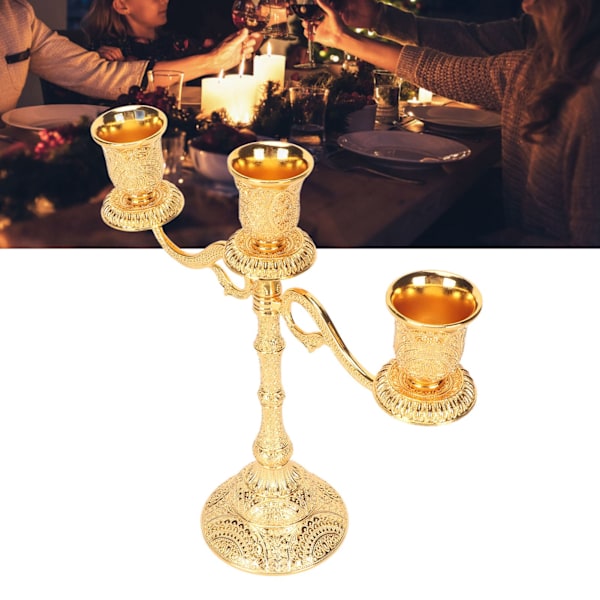 Iögonfallande Ornament Ljusstake Ljushållare, Elegant Avsmalnande Ljushållare För Heminredning, Stabil Och Hållbar Bordsdekoration För Jul Och
