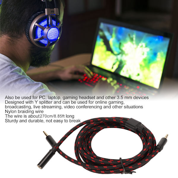 Chat Link-kabel erstatning for Elgato HD60 S S HD60 X HD60PRO Chat Adapter-kabel for Xbox One for PS5 for PS4