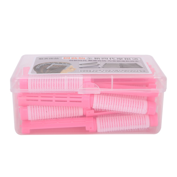 20 stk. Hårkrøller Fluffy Perming Rod Hårruller Krøllejern Frisør VærktøjssætPink