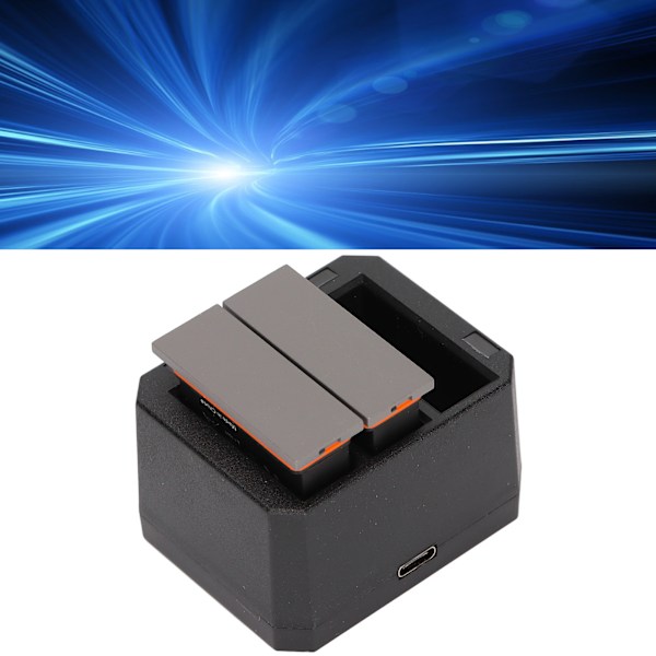Vaihto 2 Akkua ja LED 3 Kanava USB Laturi DC 5V 2‑4A Kameratarvikkeet DJI Osmo Action -kameralle