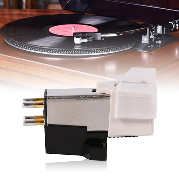 1 st Record Player Grammofonsnål Pickup Stylus Flyttbar Magnetpatron med Monteringsskruvar