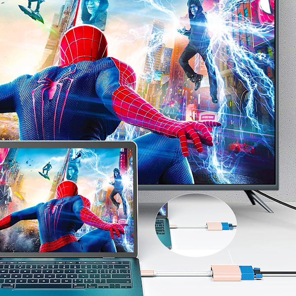 Usb-C till Vga-adapter, Utöka din arbetsyta enkelt, Kompatibel med Macbook Pro och andra ledande enheter, Erbjuder överlägsen stabilitet och