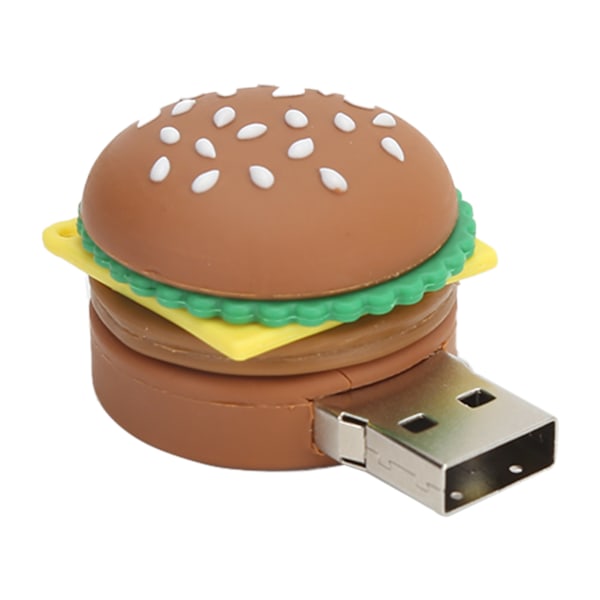USB 2.0 Flash Drive Hamburger Form Memory Stick 3D Tegneserie Design Sød til Notebook Tablet