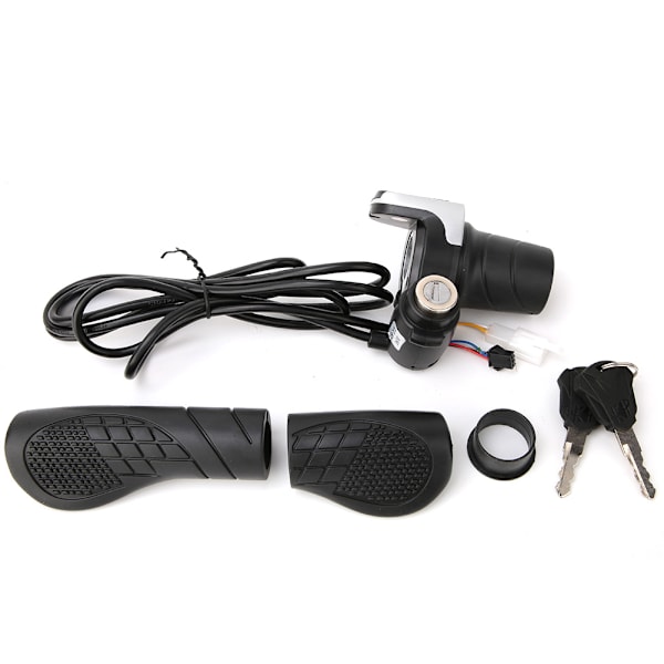 36V elektrisk sykkel sykkel Ebike styre Twist Grip Throttle med LCD-skjerm og nøkkellås