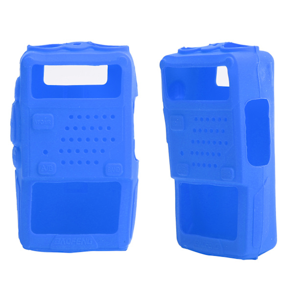 2 stk. Mini Walkie Talkie Silikone Beskyttende Blød Cover TwoWay Radio Beskytter til Baofeng UV5R (Blå)