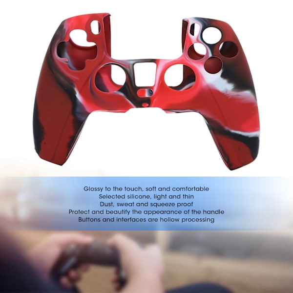 2 st Gamepad skyddande skal kamouflage silikonfodral hud för PS5 spelkontroll