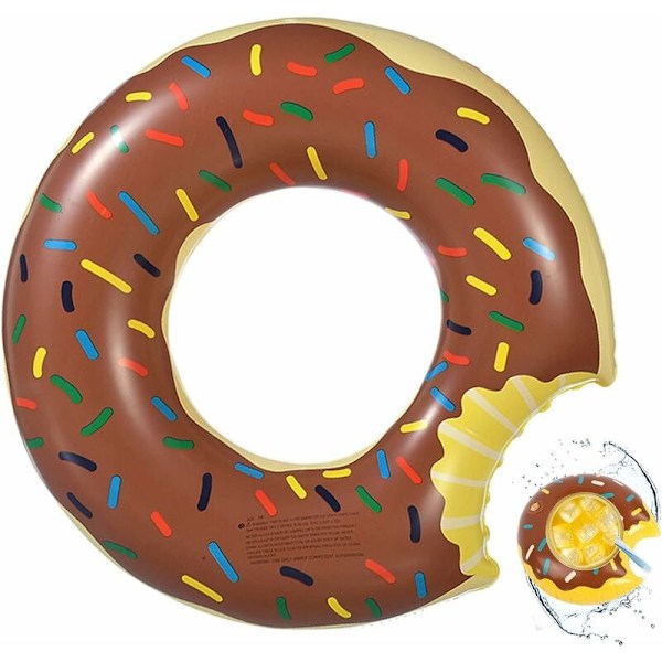 Jätte Uppblåsbar Donut, Kraftig Tjock Vinyl Slitstark Vinyl Pvc, Perfekt För Poolunderhållning Och Fritid, Sommarkul Lämplig För Både Vuxna Och