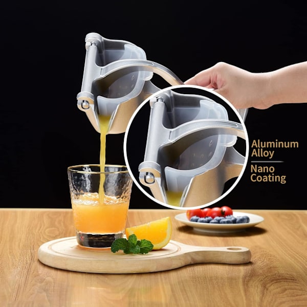 Enkel Fruktpress med Hållbar Kvalitet, Ergonomisk Design för Smidig Pressning, Enkel Rengöring, Ger Maximal Juiceutvinning,