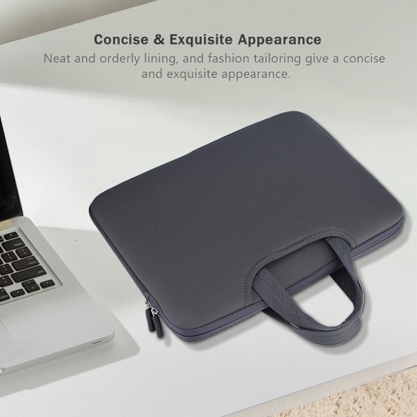 15in Notebook-veske Anti-kollisjon Full Protection 3 interlayer Laptop Bag Sleeve Case   Grå