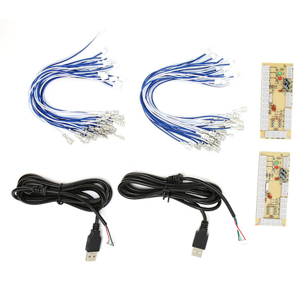 2 pelaajan arcade-enkooderi, ei viivettä, DIY-arcade-enkooderi USB-kaapeleilla ja painikkeiden johdoilla MAME:lle