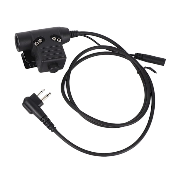 Walkie Talkie Halsmikrofon Hörlurar 7.1mm 2 Vägs Radio U94 PTT Kabelkontakt Adapter för Motorola CP88 CP100 CP150 CP200