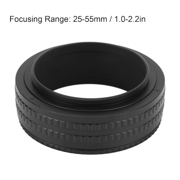 25 til 55mm M65 til M65 Objektiv Makro Helikoid Adapter Matting Behandling Aluminiumlegering Fokuserings Helikoid Adapter til Kameraobjektiv