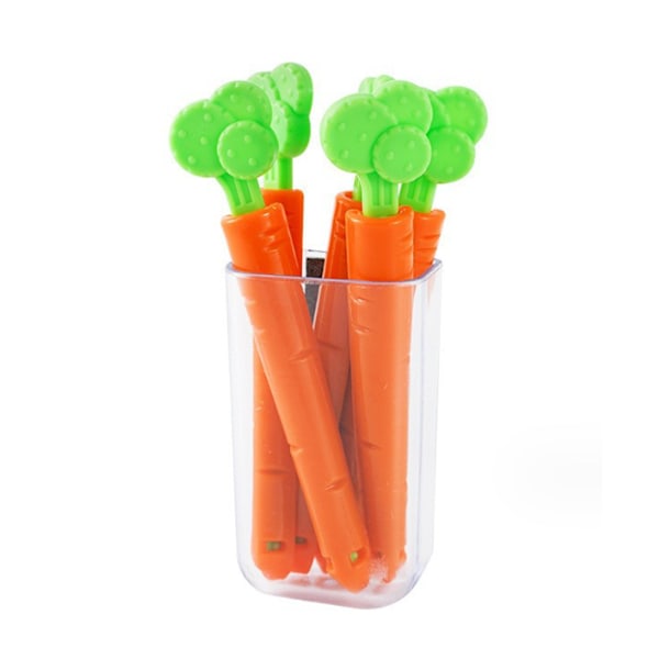 Kreativa klämmor med grönsakstema, ergonomisk design med magnetisk funktion för hemmakontor (5-pack)