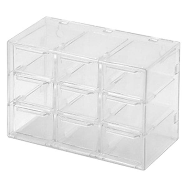 Grid Storage Box Dustproof Transparent Plastic Container Organizer for Jewelry Necklace DIY Art Craft