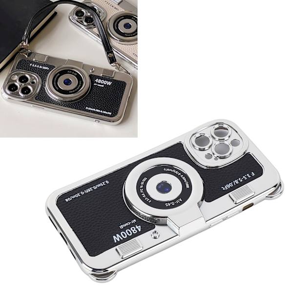 Luovuuden Plating-matkapuhelinkotelo Kannettava Retro-kamerapuhelinkotelo Kantohihnalla Iphonelle Iphonelle 12 Promax