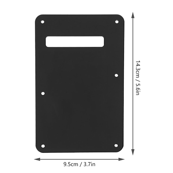 Pickguard Tremolo Hulrom Deksel Bakplate for ST Style Elektrisk Gitar (Svart)