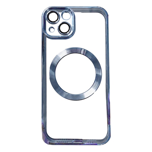 Telefonfodral, fashionabelt, galvaniserat, magnetiskt sug, heltäckande, stöttåligt, telefonskydd för iPhone Far Peak Blue för iPhone 13