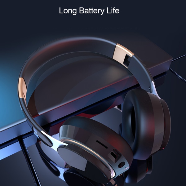 Bluetooth 5.0 Ørepropp Trådløs Over Øret Stereo Hodesett med Mikrofon Gaming Hodesett