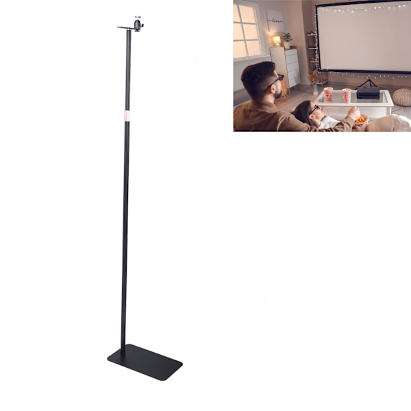 160 cm höj- och sänkbar projektorstativ golvprojektorfäste med kulhuvud för kamera mobiltelefon