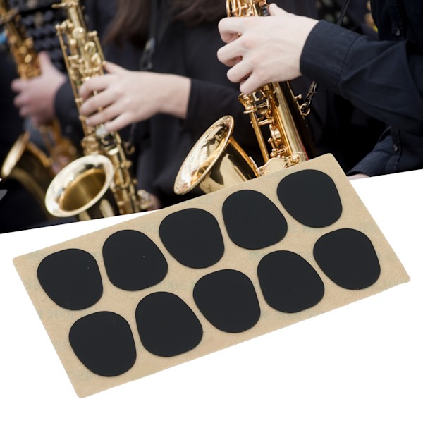 Silicone Mouthpiece Pad Great Feeling Protective Soft Mouthpiece Cushion for Music Playing Saxophone Black 0.8