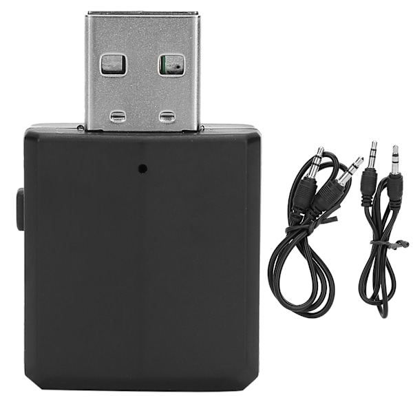 USB Trådlös Ljud Sändtagare Mottagare Bärbar 3 i 1 för Bluetooth med 2 st Kabel