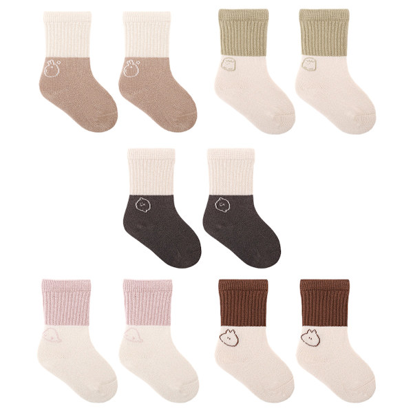 Baby Boys Girls Socks - 5 Par Toddler Tjocka Varmt Sömlösa Ch