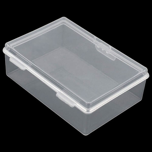 Små plastförvaringslådor med lock, 93 x 66 x 32 mm, minirektangulär transparent förvaringsbehållare för förvaring av småsaker som