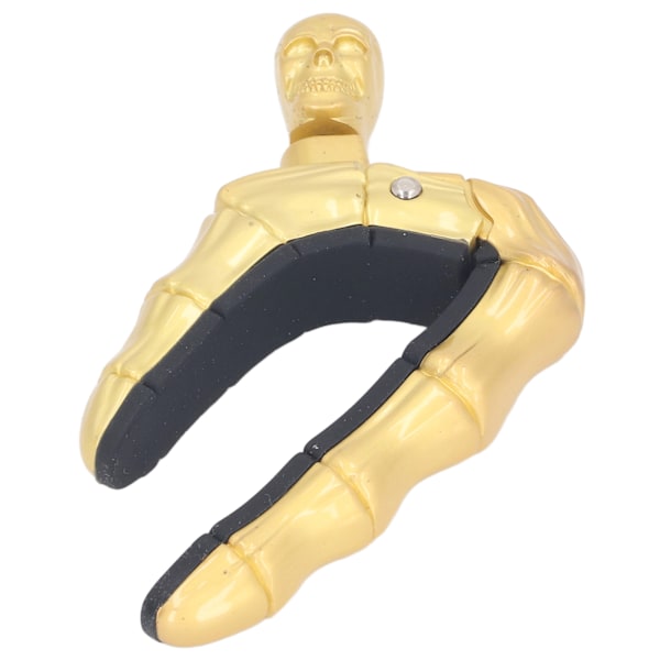 Gitarr Capo Skalle Knopp Låsande Design Mjuk Silikon Repskyddande Capo för Elektriska Akustiska Gitarrer Ukulele Guld