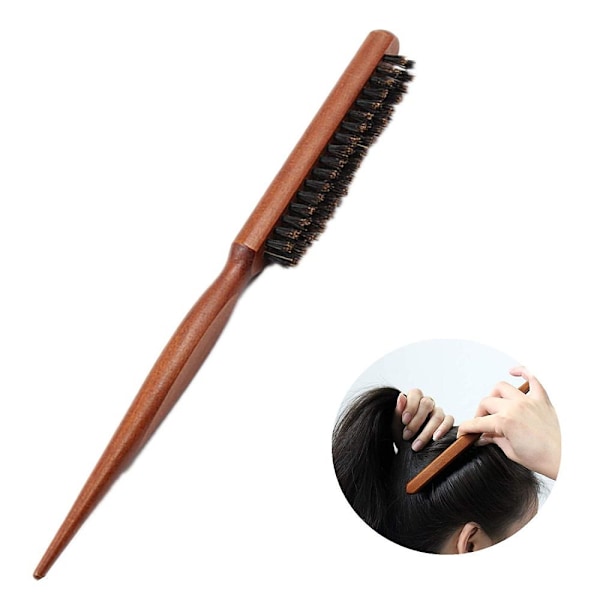 Groomingborste, Borst, Tre rader Salong Groomingborste, Rattailkam för ryggvård, Neat Brush, Skäggborste.