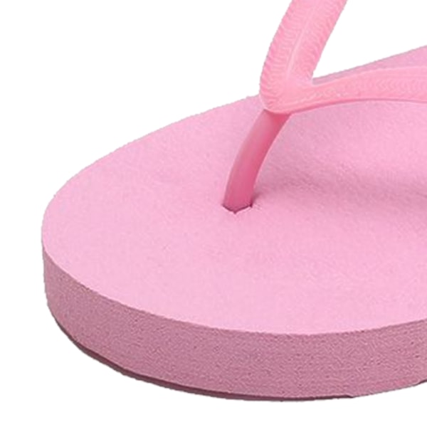 Dam Strand Halkfria Flip-flops Tecknat Mönster Bekväma Fotvalvsstöd Flip-flops Andningsbara Platt Tåsandaler Rosa M