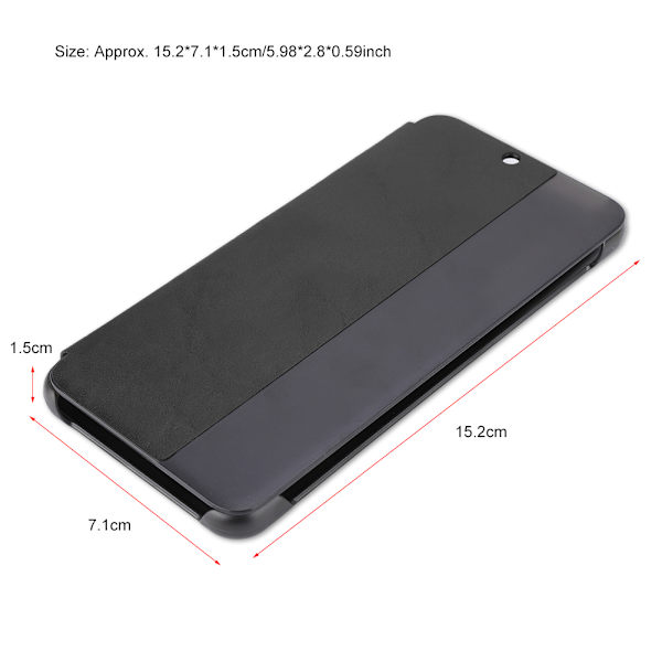 Mobiltelefonfodral Flip Type Case Smart Sleep Protection Cover för Huawei P20 pro Svart
