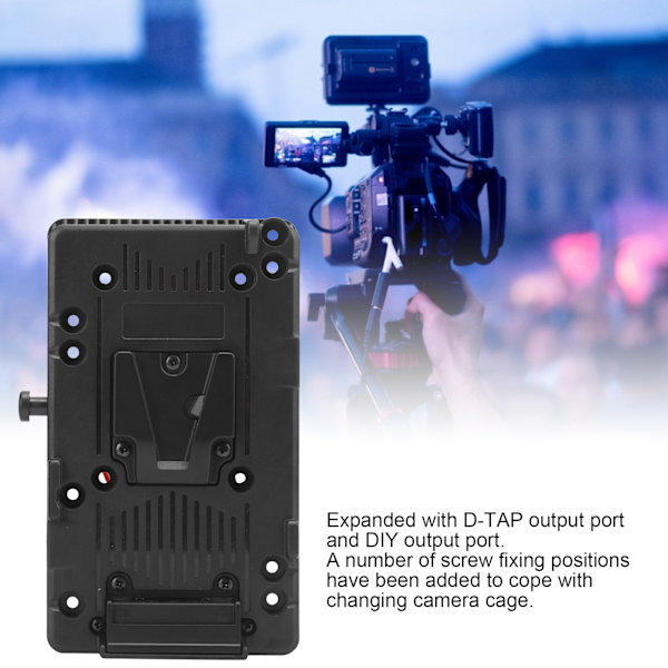 V Mount VLock Batteriplate Adapter for Sony DSLR Videokamera med DTap-kabel