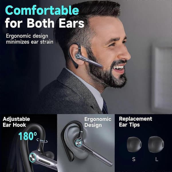 2025 Trucker Ny trådlös mikrofon Blå papegoja Bluetooth brusreducerande headset hörsnäcka