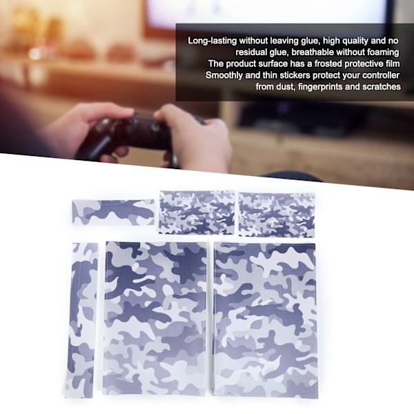 Kontrollerbeskyttende klistremerke Spillkonsoll Skin Dekorasjon Deksel for PS5 Kamuflasje