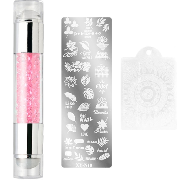 Dobbelthodet neglestempel, silikon stempel gelé, transparent