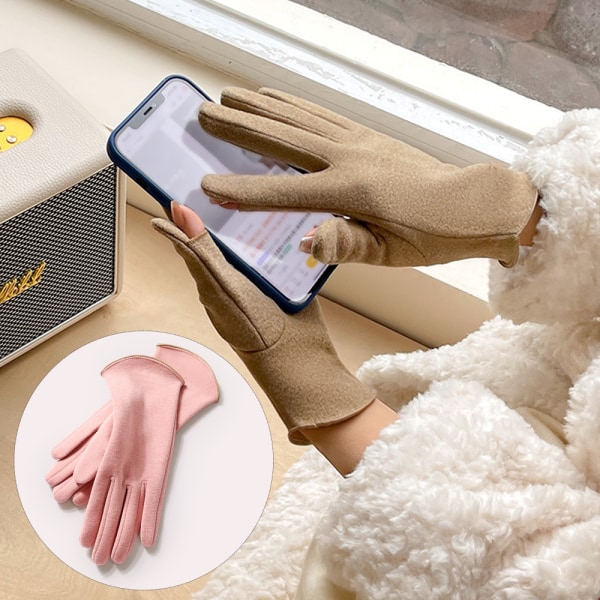 Touchscreen SMS-värmehandskar med varmt mjukt foder