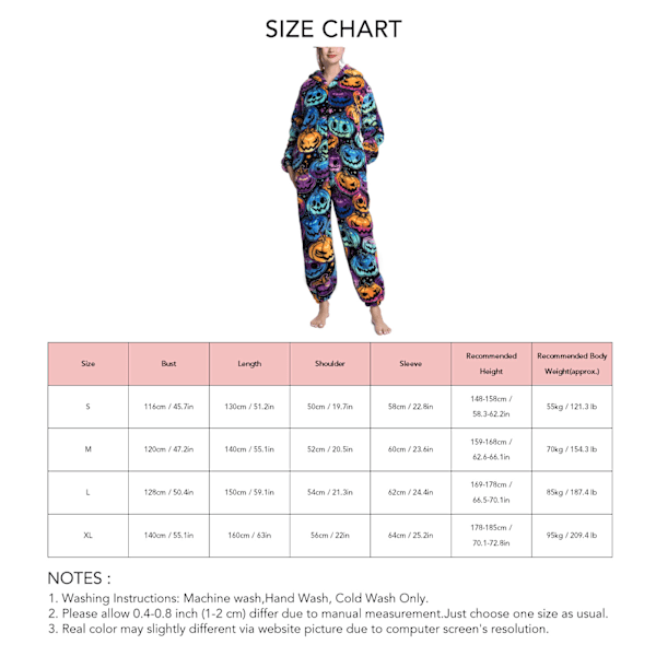 Fuzzy Jumpsuit med huva Sovplagg Sött djurtryck Varm Långärmad Långbyxor Fleece Pyjamas Jumpsuit för Kvinnor Män Typ 2 M
