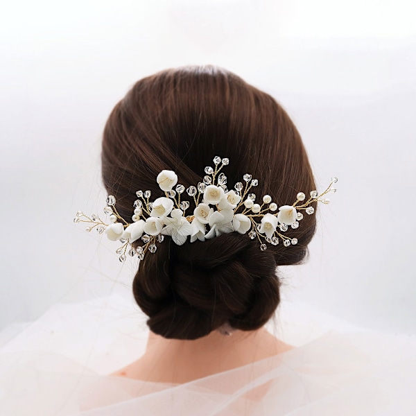 Elegant Håraccessoar för Bröllop, Fina Hårnålar med Romantisk Design, Lämpliga för Brud, Brudtärna, Blomsterflicka, Bröllop, Förlovningar,