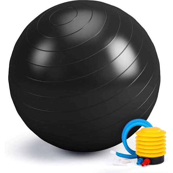 Snabbuppblåsbar Träningsboll, Anti-Sprick Stabilitets- & Balansboll För Fitness & Träning, Halkresistent Giftfritt Gummi, Perfekt För Core
