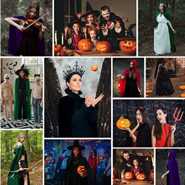 Unisex Full Length Hooded Robe Cloak Costume