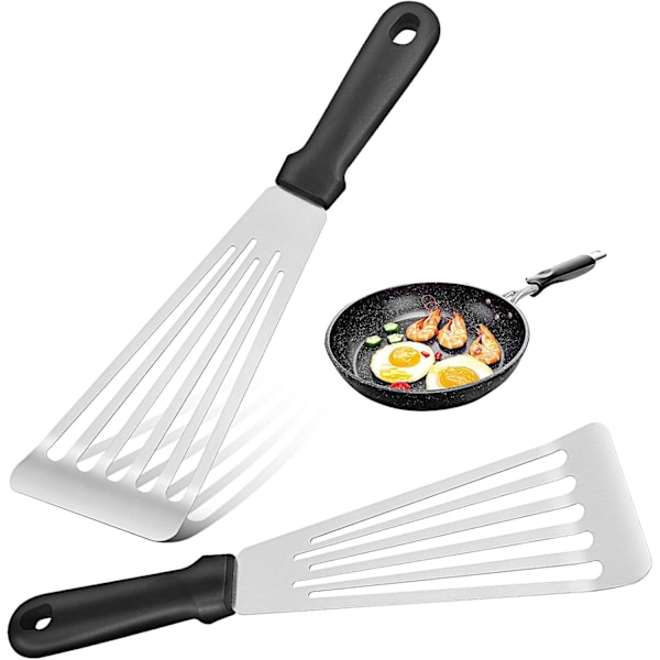 Professionell Fiskspatel i Rostfritt Stål, Värmebeständig, Halkfritt Handtag, Tål Maskindisk, Multifunktionell Köksredskap För Fisk, Filéer,