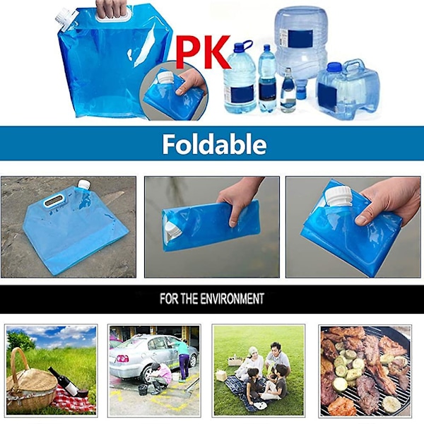 Vikbar Vattenbehållare, Portabel PE Material Läcksäker Design För Nödvattensförvaring, Återanvändbar Och Utrymmesbesparande, Hållbar Och Låg