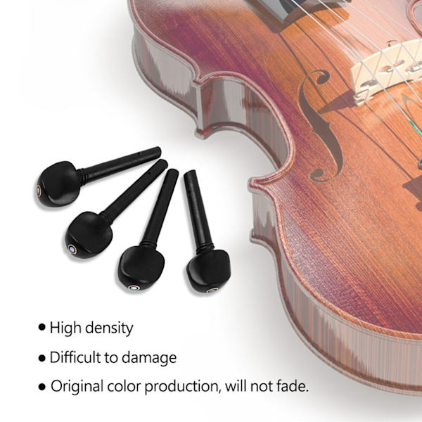 4 stk. ibenholt 4/4 violin strenge tuning pinde dele udskiftning instrument tilbehør