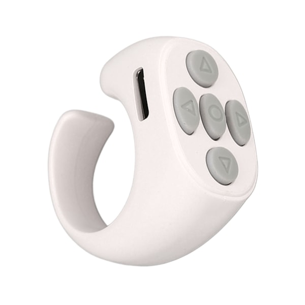 Smart Ring Controller Bluetooth 5.3 Trådlös Fjärrkontroll Sidsvängare för Tik Tok Elektronisk Bok Vit